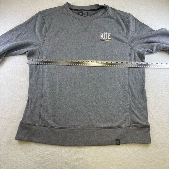 Gray New Era Sweater Mens XL Koe Kombucha Company Pullover Crewneck Sweater - Picture 7 of 12